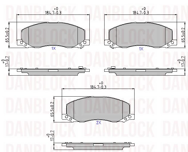 Brake Pad Set, disc brake (DB 510659)