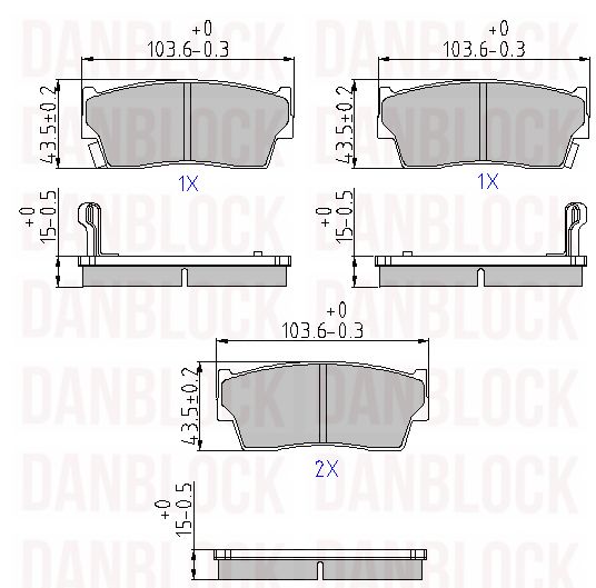 Brake Pad Set, disc brake (DB 510256)