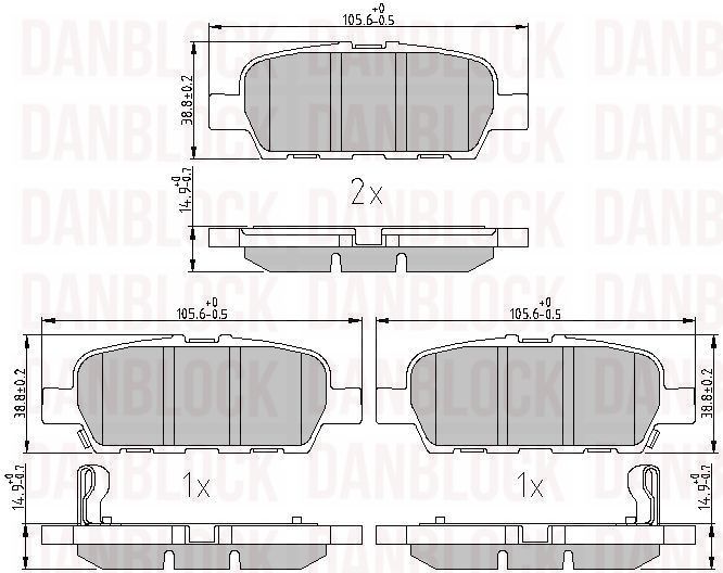 Brake Pad Set, disc brake (DB 511090)