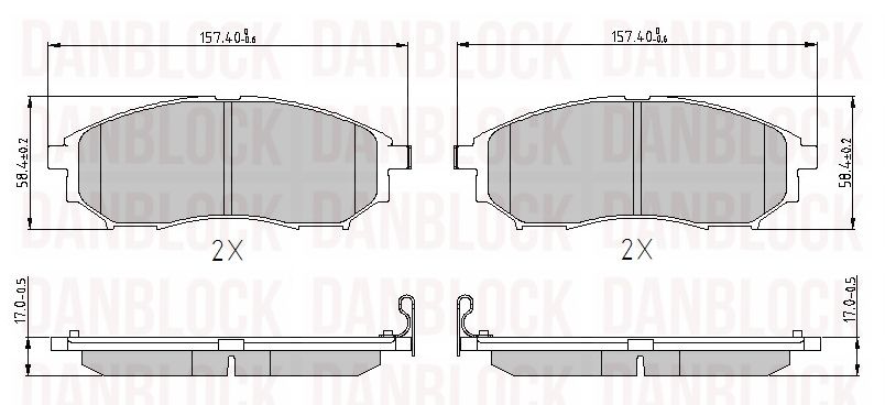 Brake Pad Set, disc brake (DB 510522)