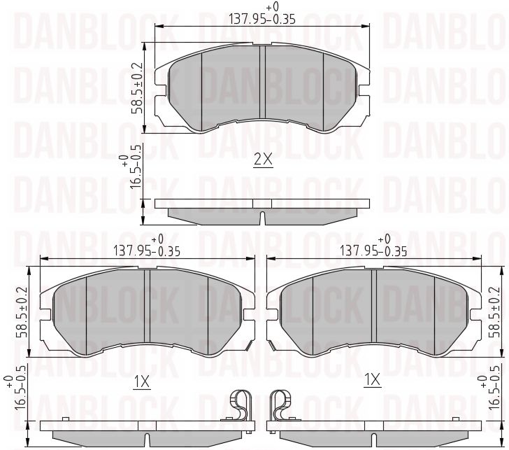 Brake Pad Set, disc brake (DB 510254)