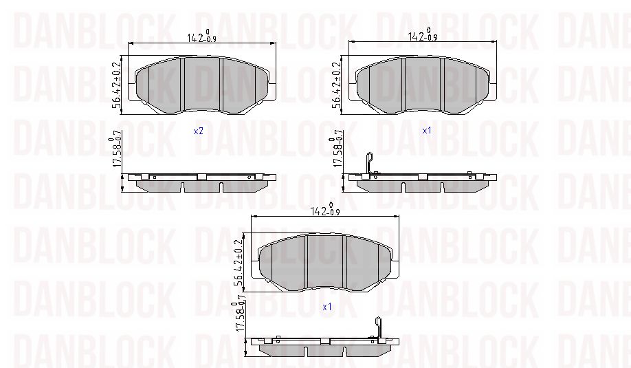 Brake Pad Set, disc brake (DB 510699)