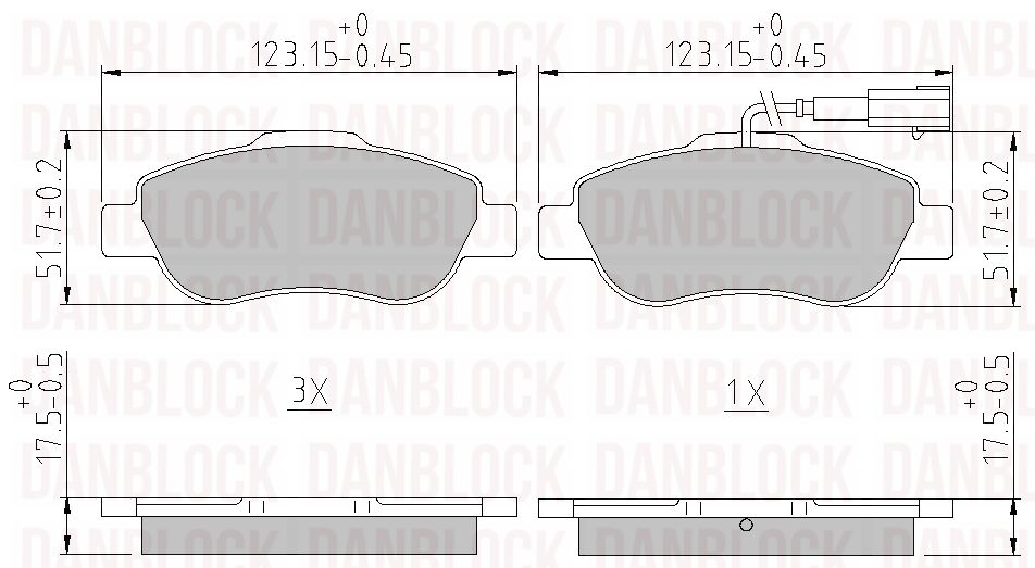 Brake Pad Set, disc brake (DB 510559)