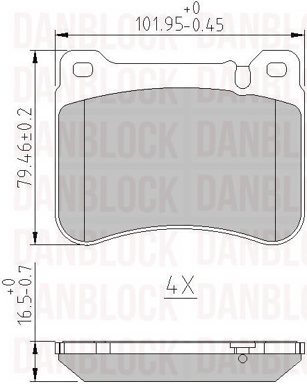 Brake Pad Set, disc brake (DB 510574)