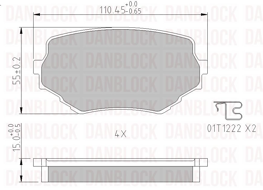 Brake Pad Set, disc brake (DB 510451)