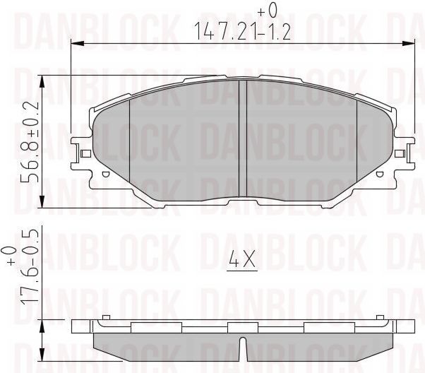 Brake Pad Set, disc brake (DB 510500)