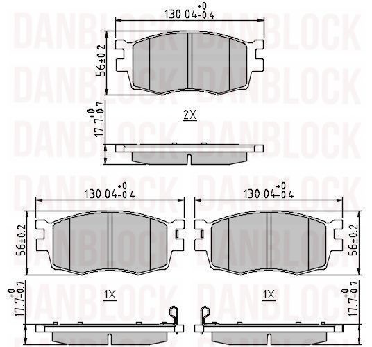 Brake Pad Set, disc brake (DB 510537)