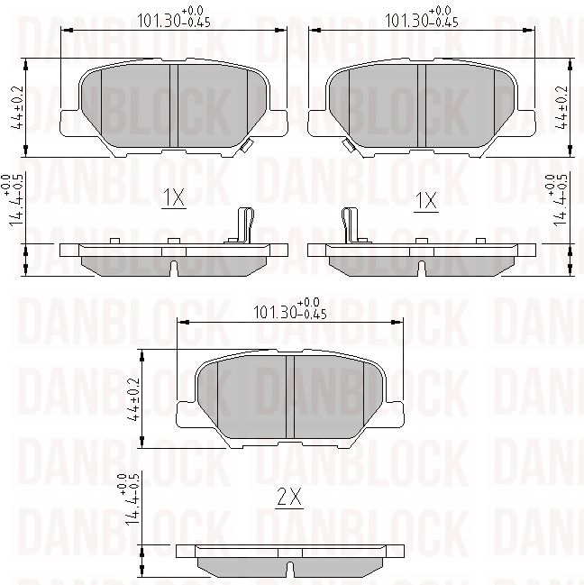 Brake Pad Set, disc brake (DB 511121)