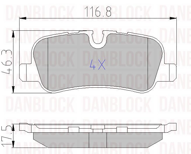 Brake Pad Set, disc brake (DB 510544)