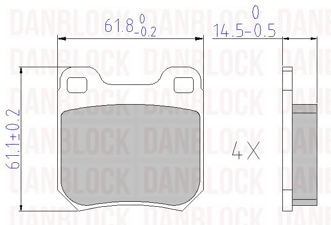Brake Pad Set, disc brake (DB 510139)