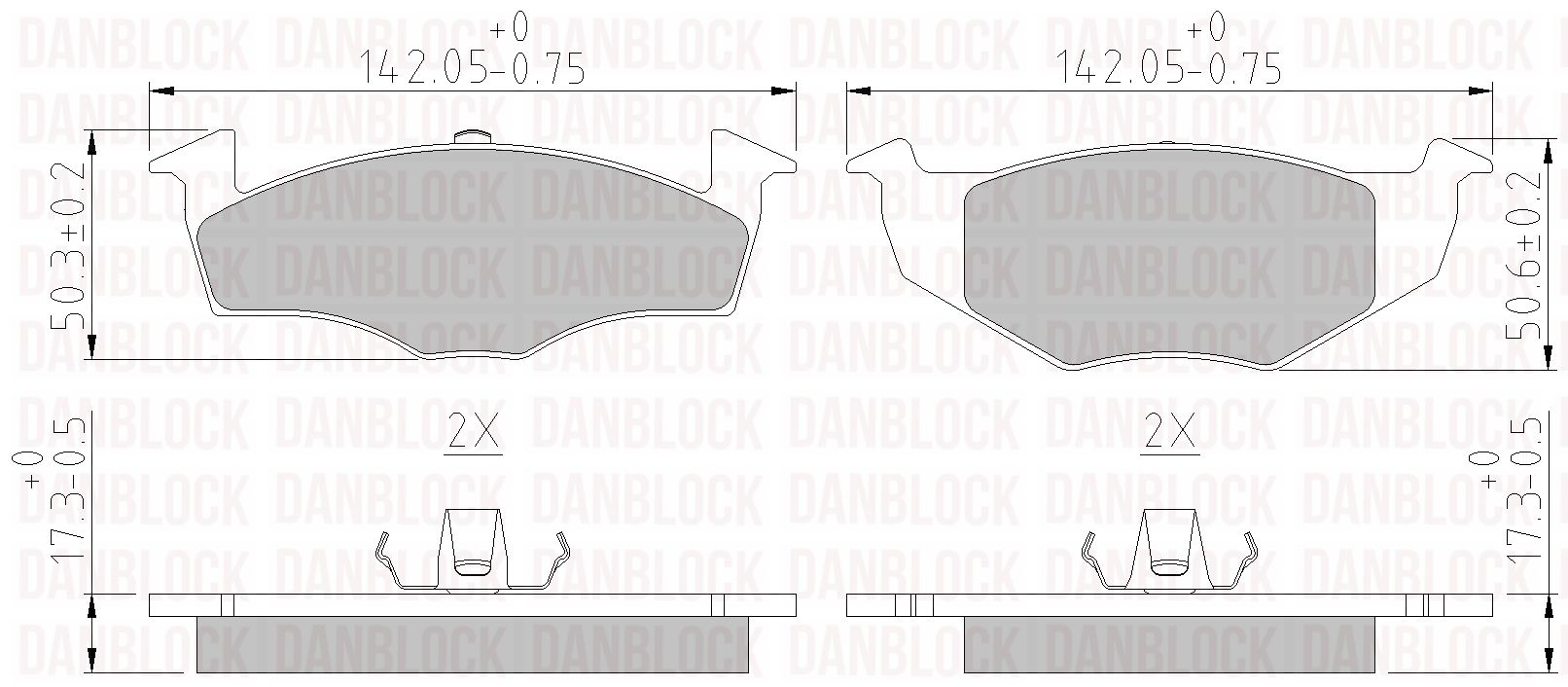 Brake Pad Set, disc brake (DB 510307)