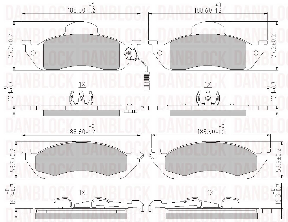 Brake Pad Set, disc brake (DB 510494)