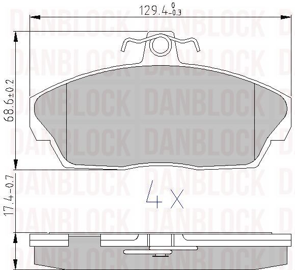 Brake Pad Set, disc brake (DB 510340)
