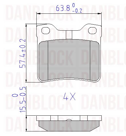 Brake Pad Set, disc brake (DB 510297)