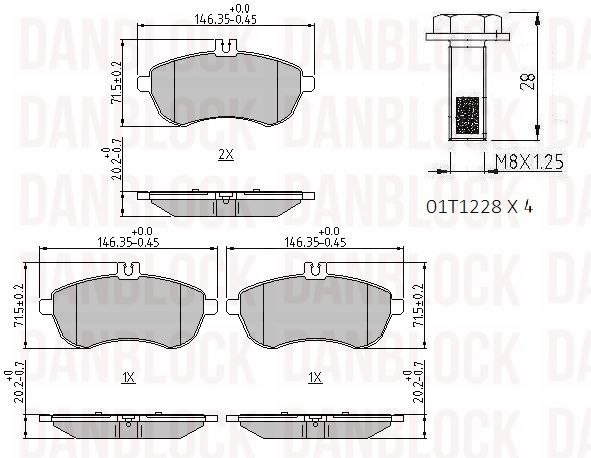 Brake Pad Set, disc brake (DB 510546)