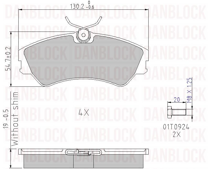 Brake Pad Set, disc brake (DB 510101)