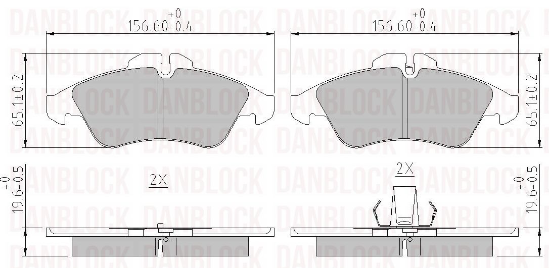 Brake Pad Set, disc brake (DB 510270)