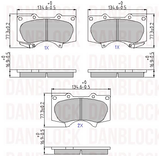 Brake Pad Set, disc brake (DB 510731)