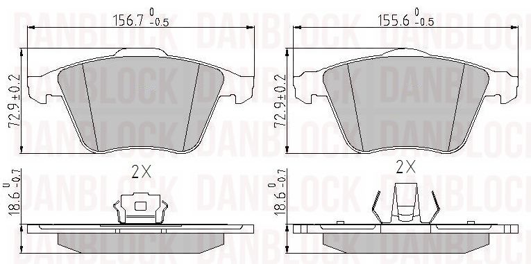 Brake Pad Set, disc brake (DB 510554)