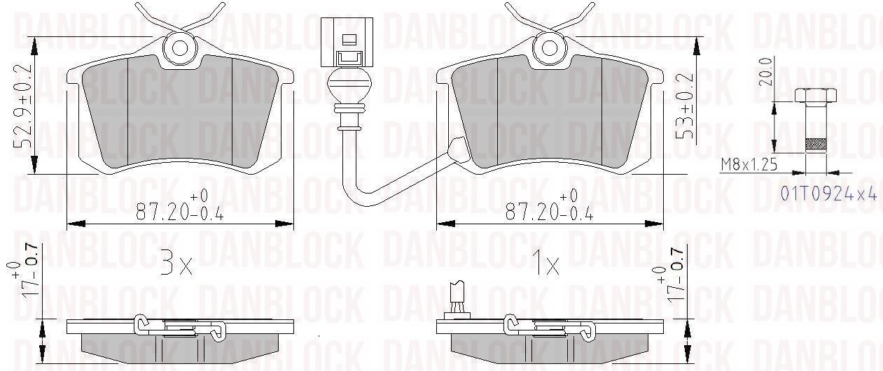 Brake Pad Set, disc brake (DB 510227)