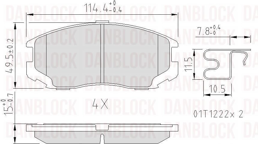 Brake Pad Set, disc brake (DB 511026)