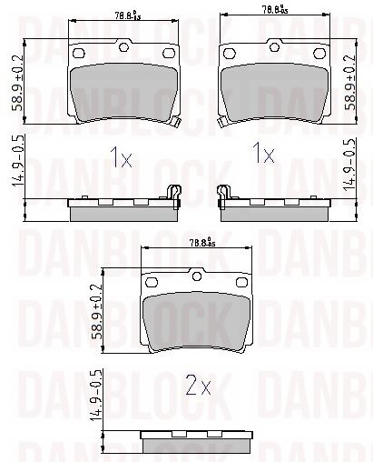 Brake Pad Set, disc brake (DB 510899)
