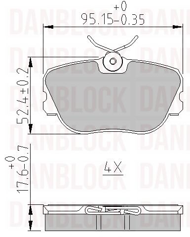 Brake Pad Set, disc brake (DB 510075)