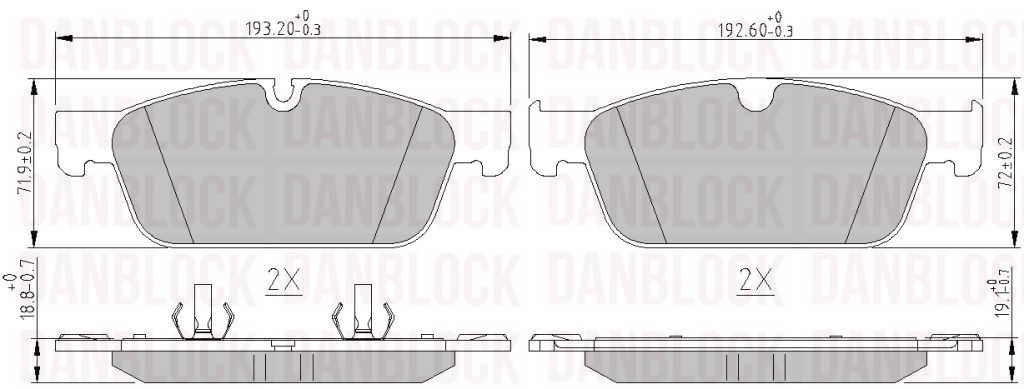 Brake Pad Set, disc brake (DB 511123)