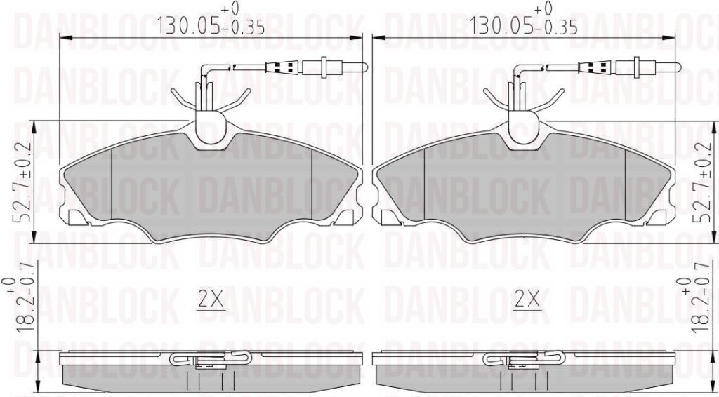 Brake Pad Set, disc brake (DB 510291)