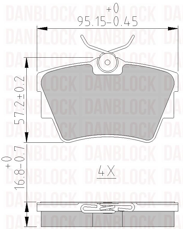Brake Pad Set, disc brake (DB 510404)