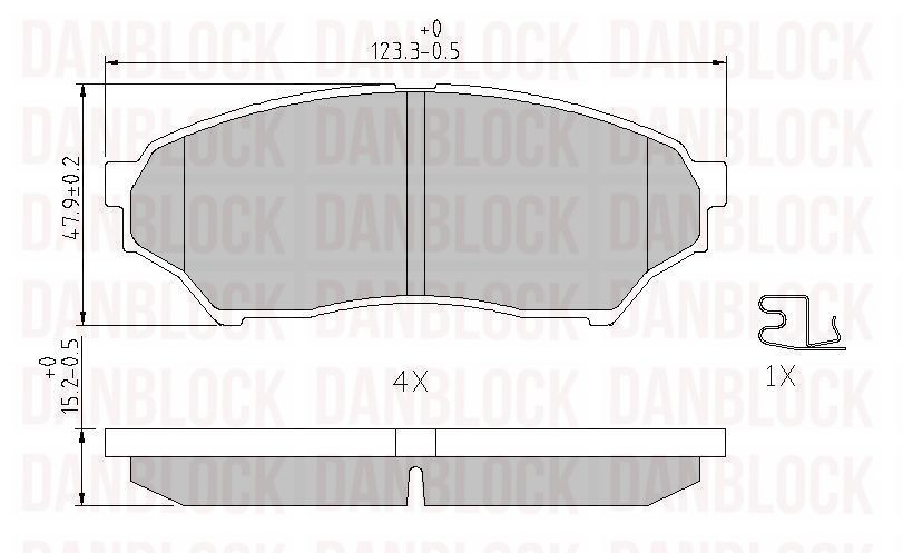 Brake Pad Set, disc brake (DB 510931)