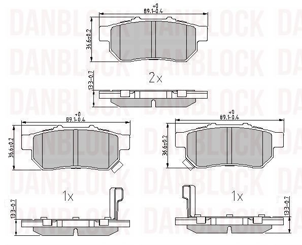 Brake Pad Set, disc brake (DB 511022)
