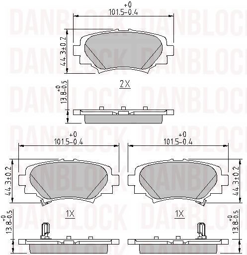 Brake Pad Set, disc brake (DB 511165)