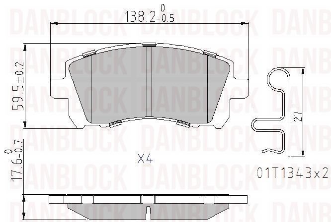 Brake Pad Set, disc brake (DB 510781)