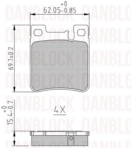 Brake Pad Set, disc brake (DB 510278)