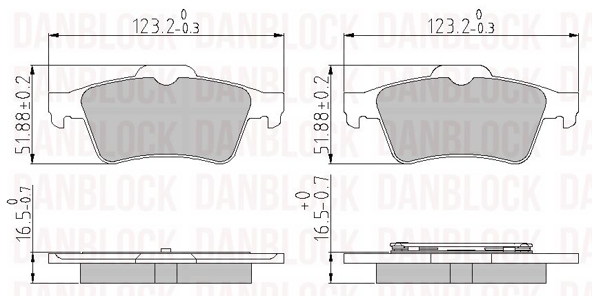 Brake Pad Set, disc brake (DB 510379)