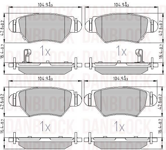 Brake Pad Set, disc brake (DB 510341)