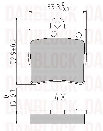Brake Pad Set, disc brake (DB 510325)
