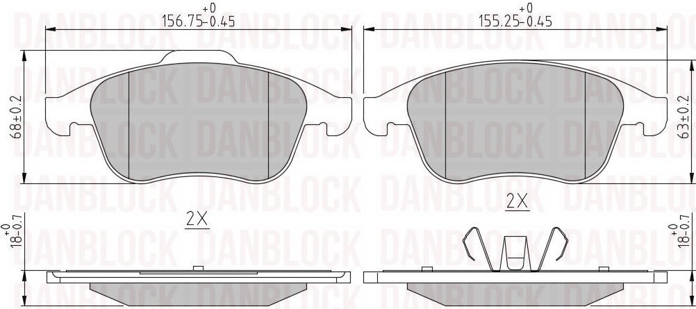 Brake Pad Set, disc brake (DB 510698)