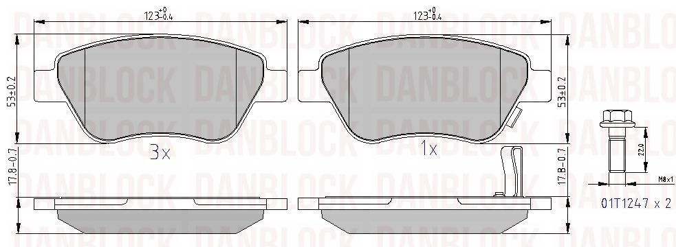 Brake Pad Set, disc brake (DB 510487)