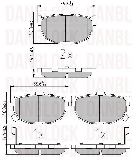 Brake Pad Set, disc brake (DB 510806)