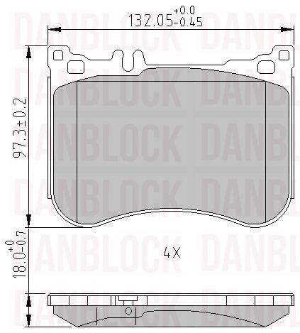 Brake Pad Set, disc brake (DB 511063)