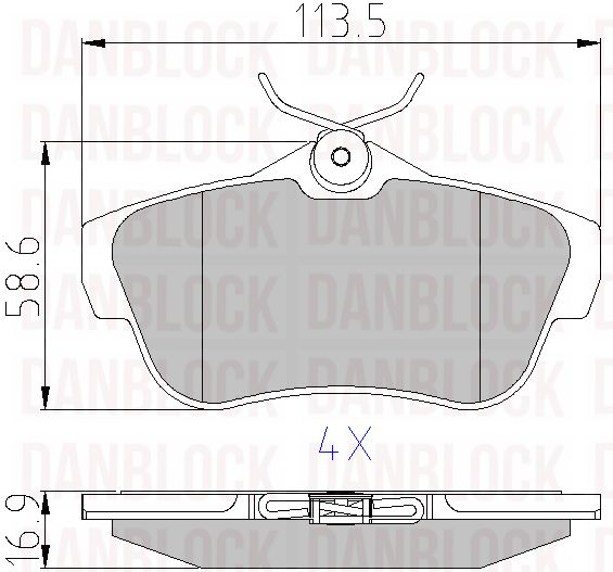 Brake Pad Set, disc brake (DB 510572)