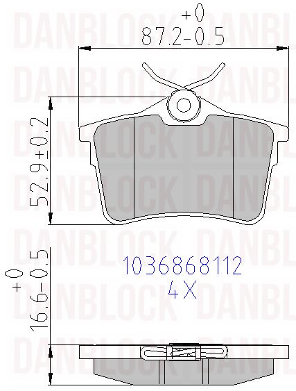 Brake Pad Set, disc brake (DB 510650)
