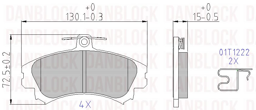 Brake Pad Set, disc brake (DB 510437)