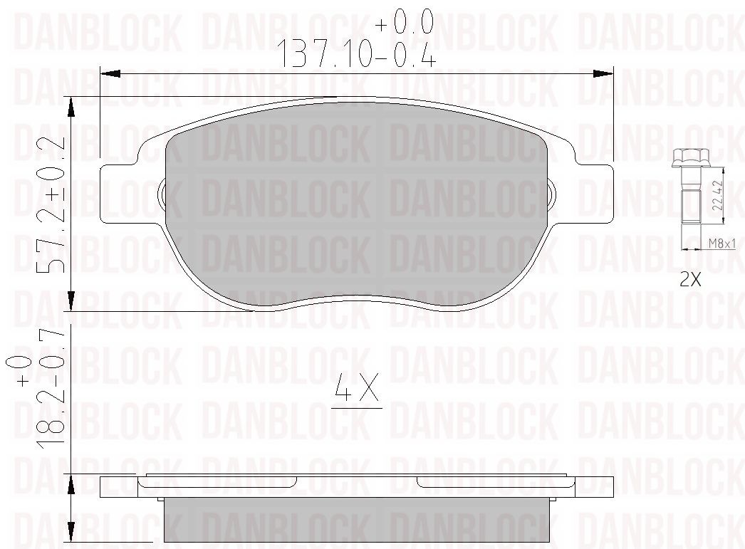 Brake Pad Set, disc brake (DB 510381)