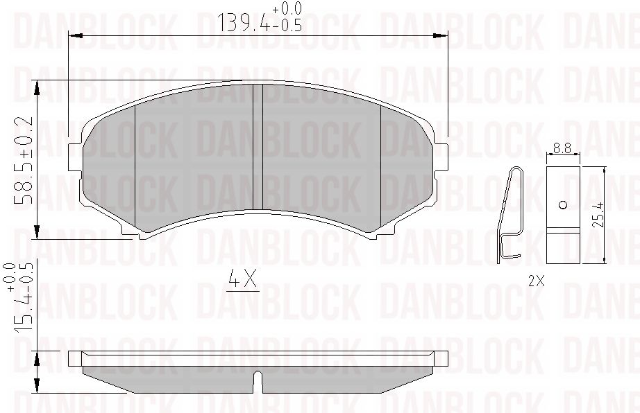 Brake Pad Set, disc brake (DB 510440)