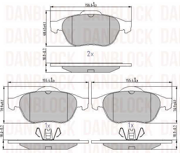 Brake Pad Set, disc brake (DB 510770)