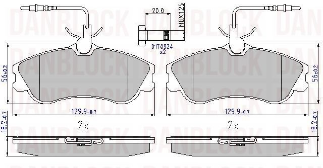 Brake Pad Set, disc brake (DB 510306)