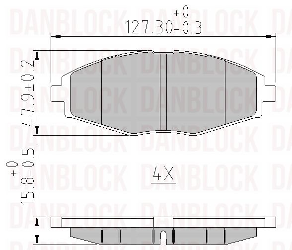 Brake Pad Set, disc brake (DB 510305)